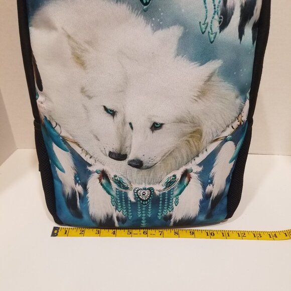 Kids' 3-piece Backpack set, White Wolves Dreamcatcher picture, EUC - Picture 5 of 15